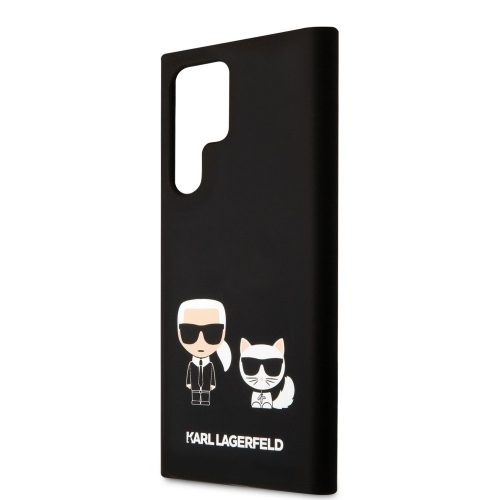 Karl Lagerfeld and Choupette Samsung SM-S908 Galaxy S22 Ultra (2022) hátlapvédõ tok fekete (KLHCS22LSSKCK)