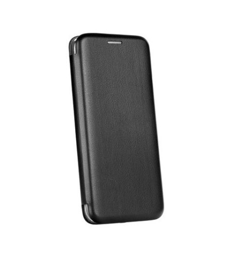 Forcell Elegance Huawei Y6P (2020) oldalra nyíló mágneses könyv tok szilikon belsővel fekete