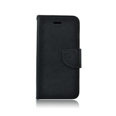 Fancy Huawei P40 Pro oldalra nyíló mágneses könyv tok szilikon belsővel fekete