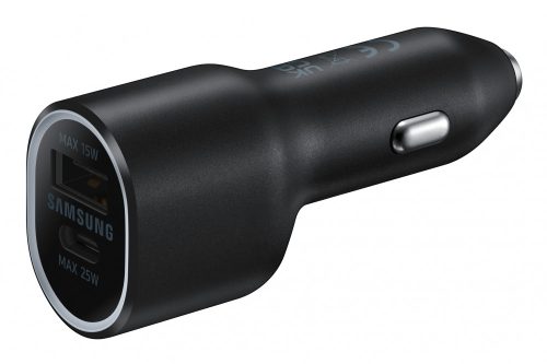 Samsung autós töltő USB A (15W) USB C (25W),Fekete