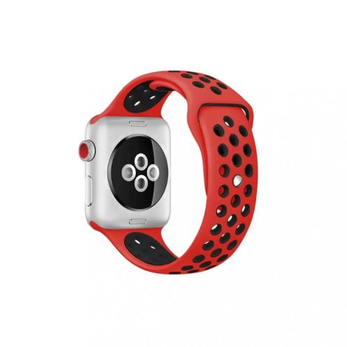 Apple Watch lélegző sport szíj Piros / Fekete 42mm / 44mm / 45mm