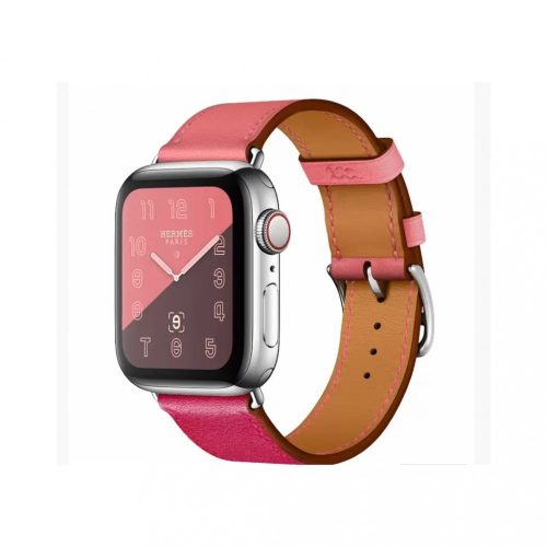 Apple Watch bőr szíj pink 42mm / 44mm / 45mm