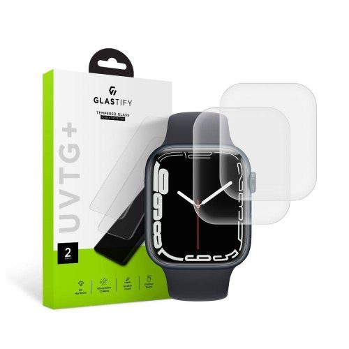 Edzett üveg 5D UV Apple Watch 7 (45MM) Glastify Uvtg+ 2 csomag