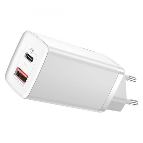 Baseus GaN2 Lite Gyors Töltő USB+C 65W EU Fehér