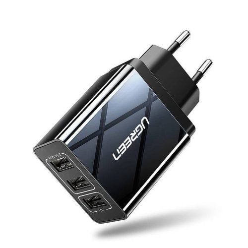 Hálózati töltő Ugreen ED013, 3x USB, 2.4A (Fekete)