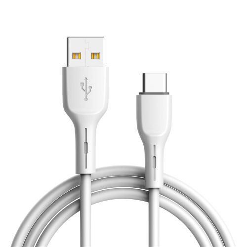 Kábel Silicone - USB - Type C - QC 3.0 1 m fehér