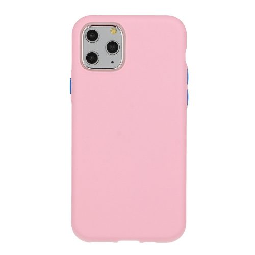Solid Silicone Tok Iphone 12 Mini halvány rózsaszín