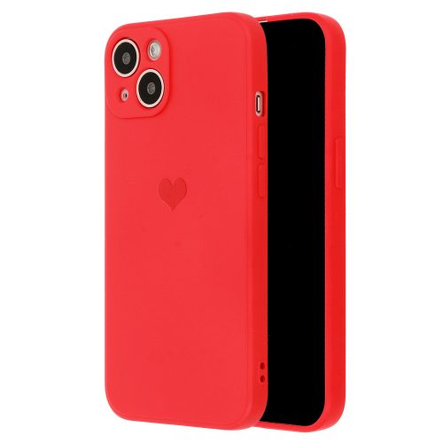 Vennus Silicone Heart Tok Iphone 13 Mini design 1 piros
