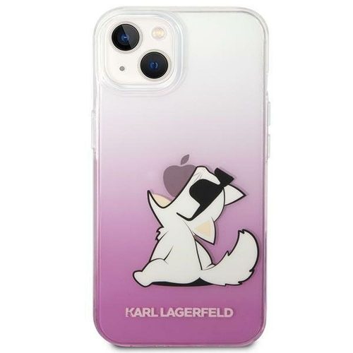 Eredeti faCeplate Tok Karl Lagerfeld KLHCP14SCFNRCPI Iphone 14 (Choupette Eat / rózsaszín)