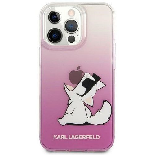 Eredeti faCeplate Tok Karl Lagerfeld KLHCP14LCFNRCPI Iphone 14 Pro (Choupette Eat / rózsaszín)