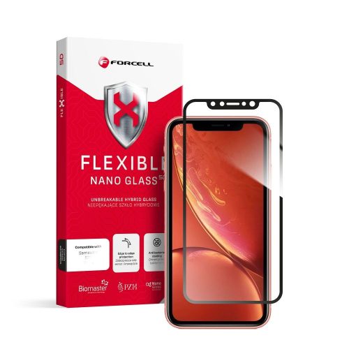 Forcell Flexible Nano Üveg 5D Iphone Xr/11 6,1" Fekete