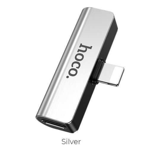 Hoco audio Converter LS25 Digital Iphone Lightning 8-pin - JaCk 3,mm+Lightning 8-pin ezüst