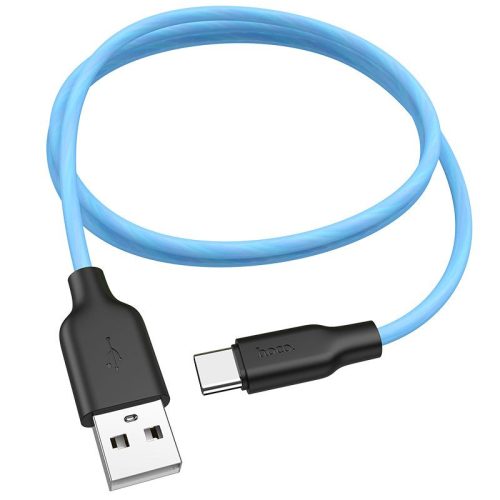 HOCO Kábel USB Plus Szilikon Töltő Adat Kábel Type C X21  Fekete&Kék