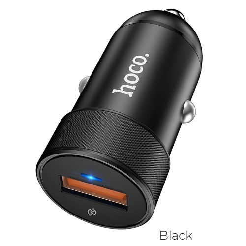HOCO Autós Töltő USB QC3.0 4A 18W Fully Power Z32A Fekete