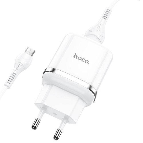 Hoco töltő USB 3A QC3.0 gyorstöltÉsű SpeCial egyportos Micro kábel N3 fehér