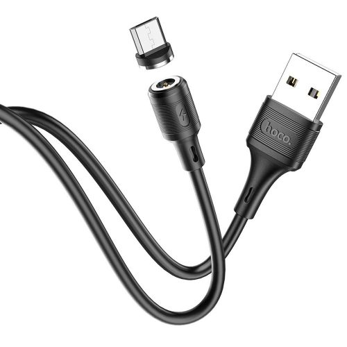 Hoco kábel USB - Micro Mágneses 2,4A Sereno X52 Fekete