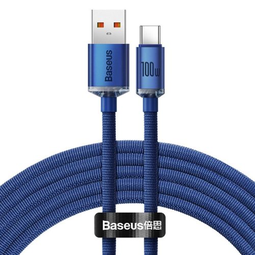 Baseus kábel USB a C típushoz PD100W Tápellátás Crystal Shine CAJY000503 2m kék