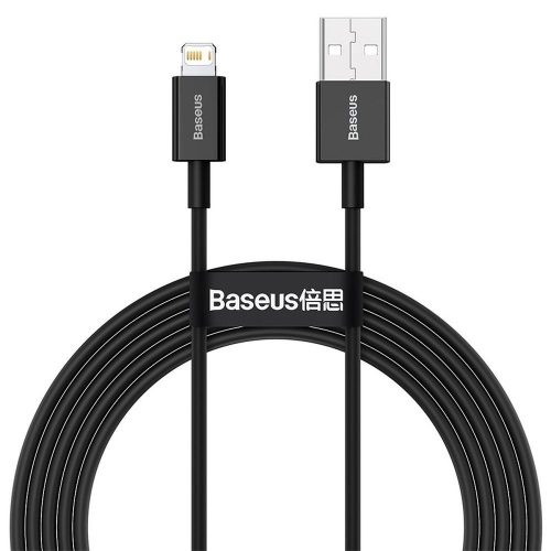Baseus kábeles USB - Apple Lightning 8 tűs 2,4A Superior sorozatú gyorstöltÉs CALYS-C01 2 méteres Fekete