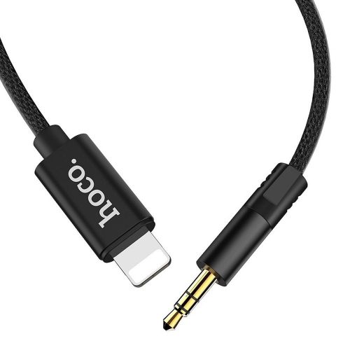 Hoco Kábel audio AUX JaCk 3,5mm - Lightninng 8 tűs UPA13 Fekete